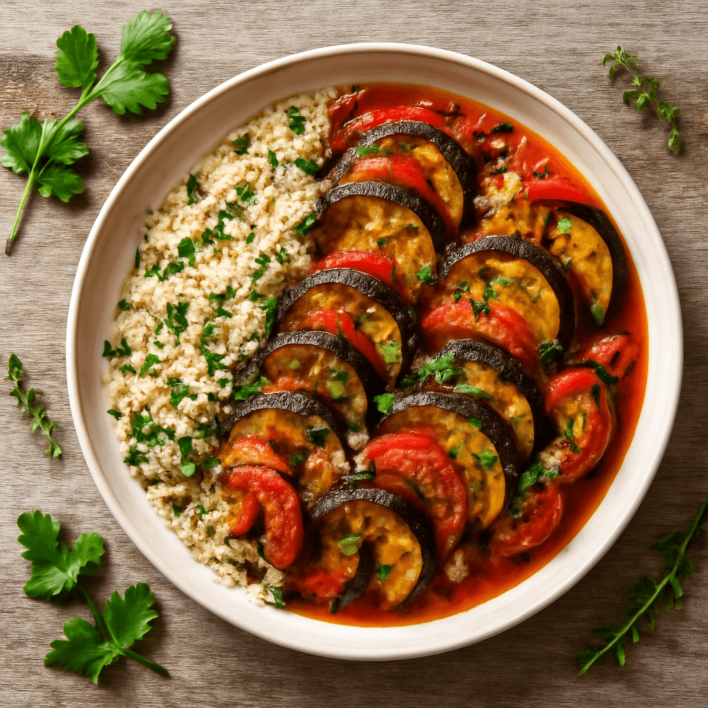 Sumptuous Vegan Ratatouille with Herbed Quinoa